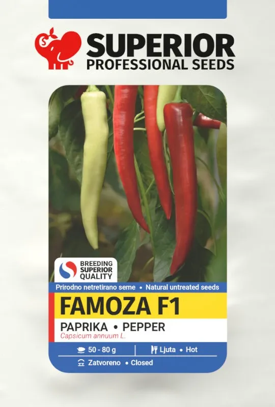 Famoza F1 — Paprika, Profesionalna proizvodnja