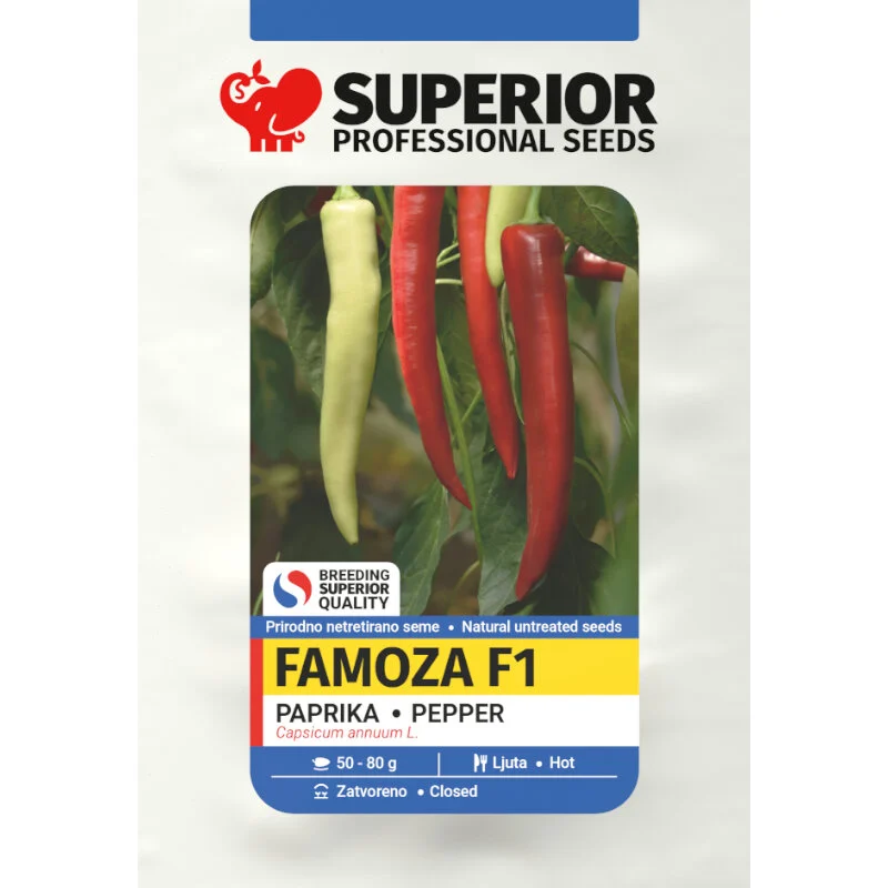Famoza F1 — pakovanje