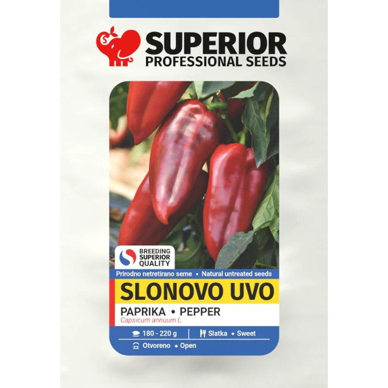 Slonovo uvo — pakovanje