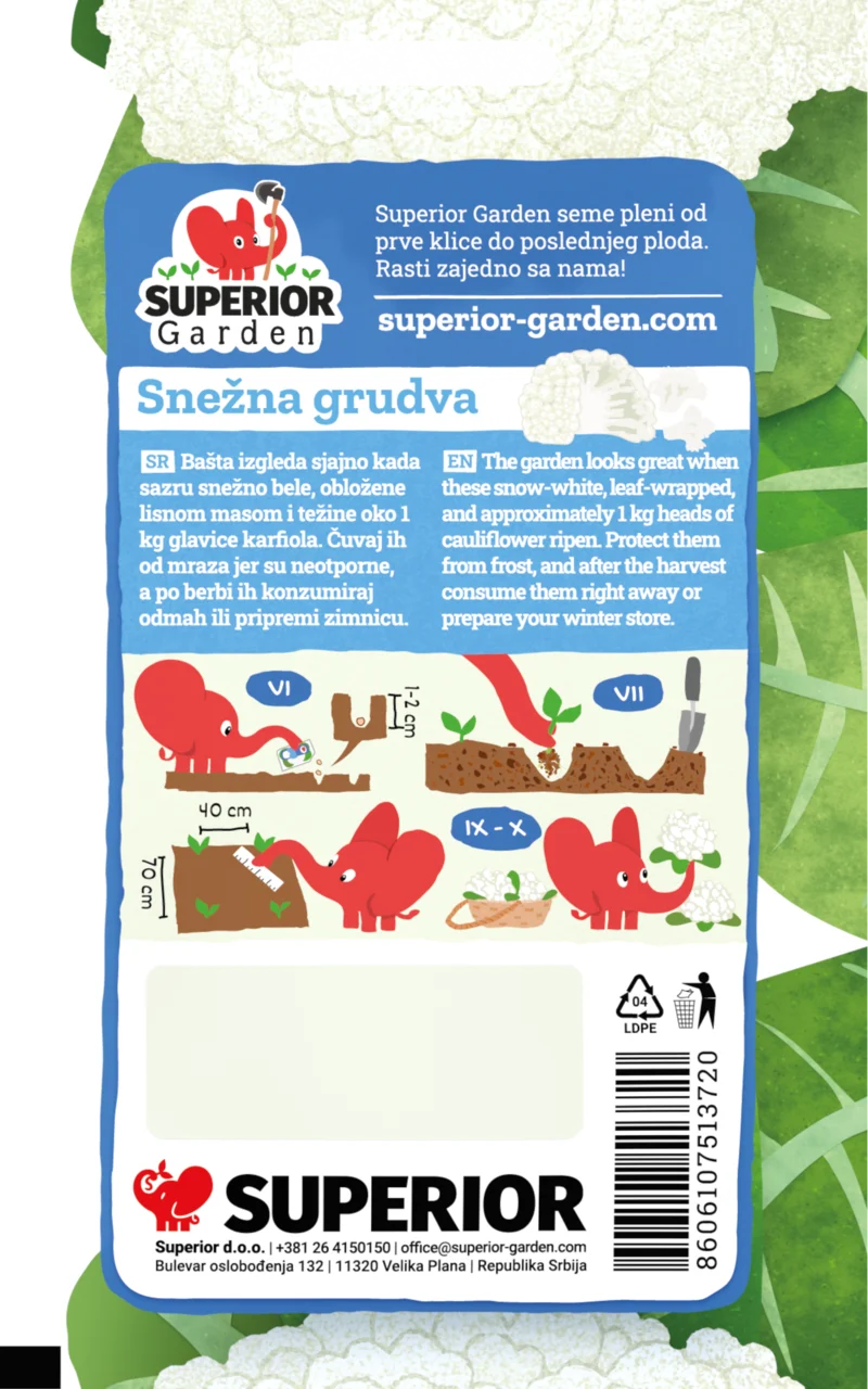 Snežna grudva — pakovanje