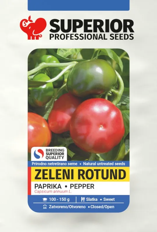 Zeleni rotund — Paprika, Profesionalna proizvodnja